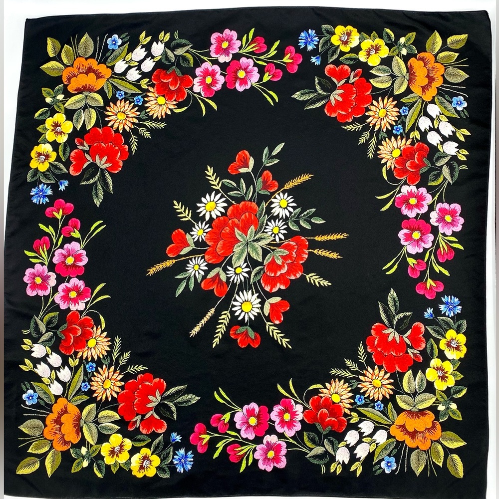 Whimsical Floral Scarf